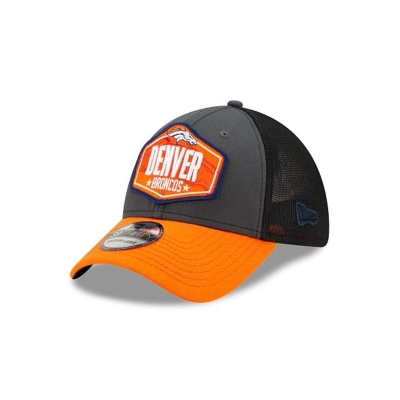 Denver Broncos Gorra | New Era NFL Draft 39thirty Stretch Fit Cap Mexico - Grises